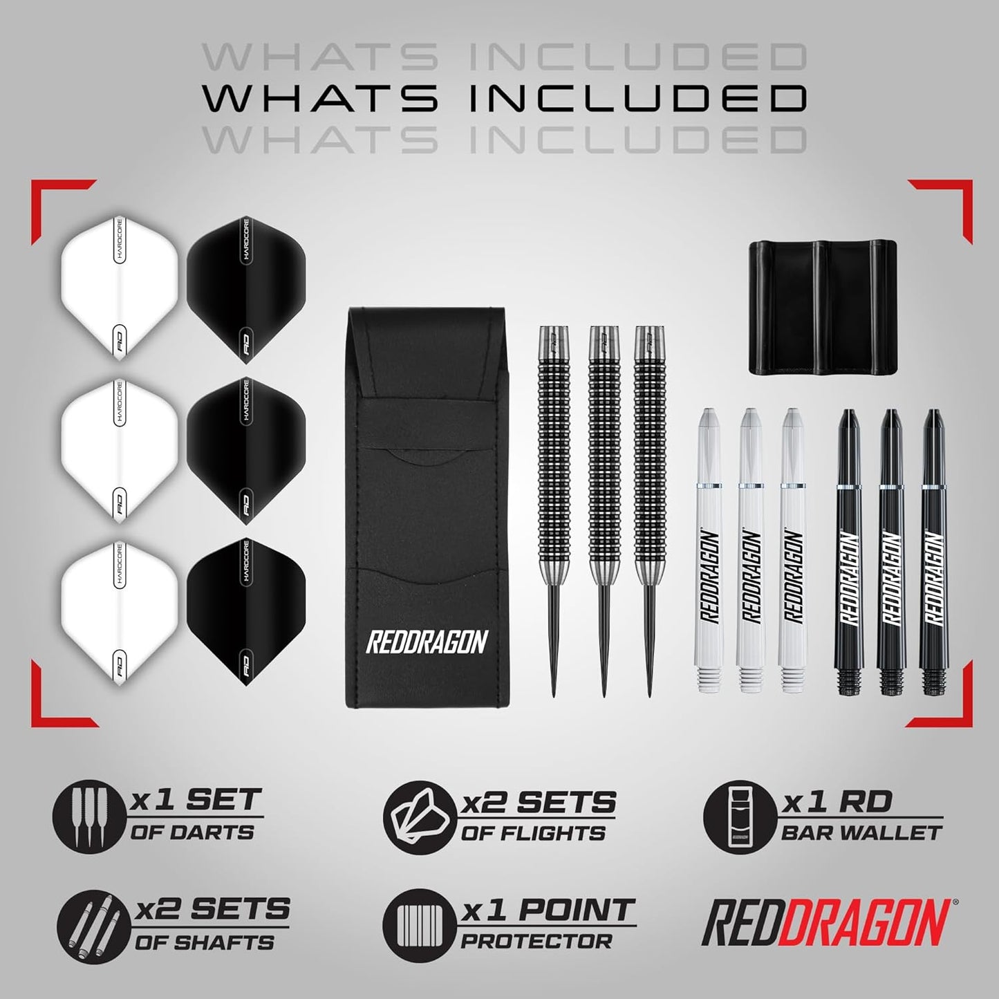 Pegasus Professional 80% Tungsten Darts Set Available in Steel Tip 21G, 23G, 24G, 25G, 26G, 28G, 30G Darts | Amazon Exclusive Dart Set with Flights, Stems (Shafts) and Case