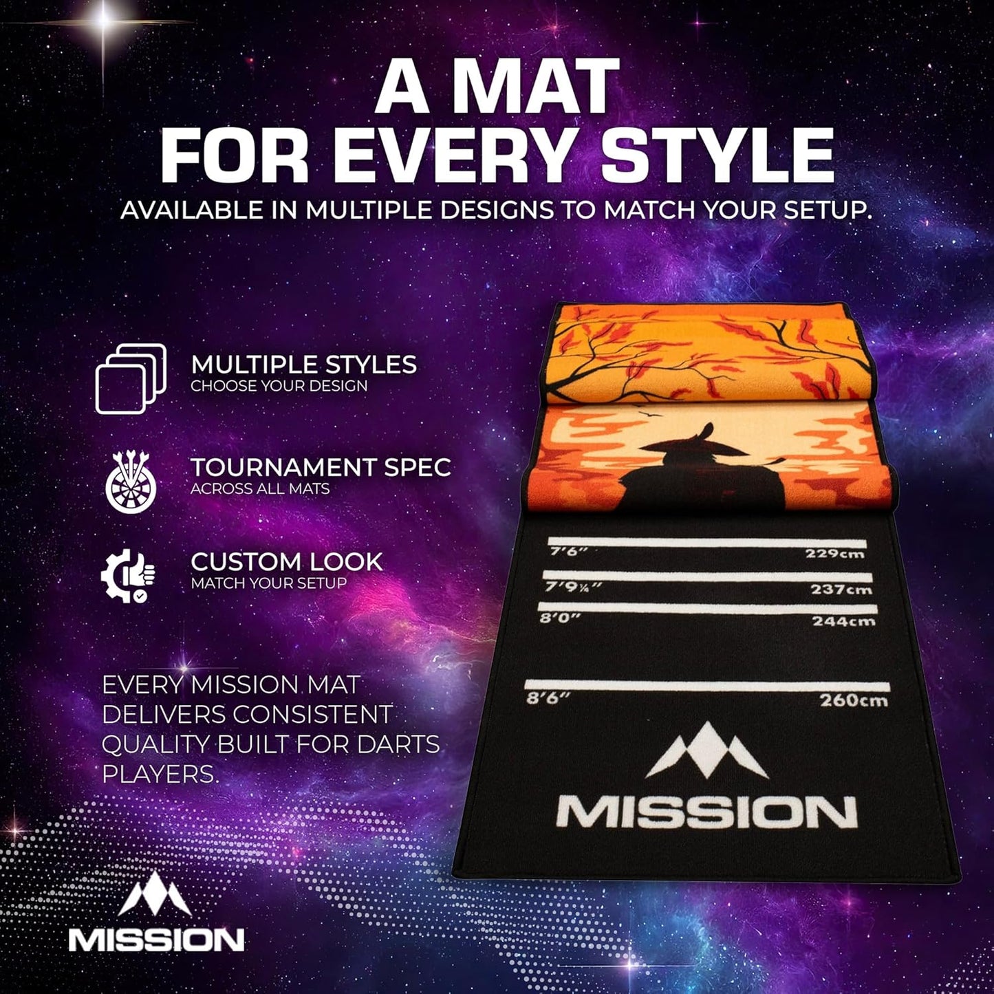 | Lightweight Carpet Dart Mat | Available in Multiple Designs.