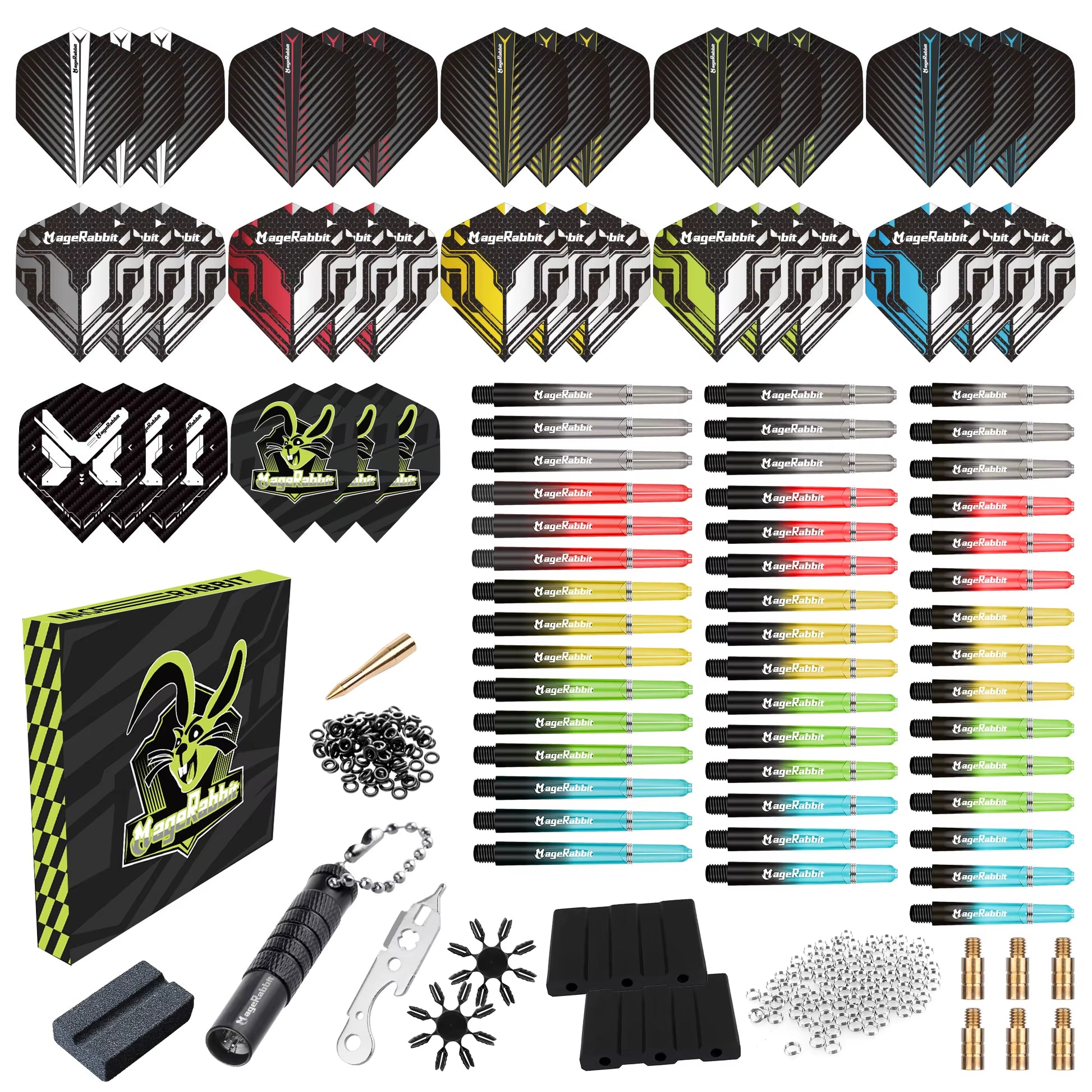 Magerbbit Darts 195 Piece Bumper Darts Accessory Pack, Dart Accessories Kit