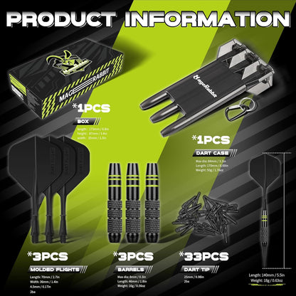 Soft Tip Dart 3Pcs+Durable Moulded Flights,Plastic Darts Set with Extra 30 Pcs Soft Tips+Carry Box, Electronic Darts,Dart for Electronic Dartboard,