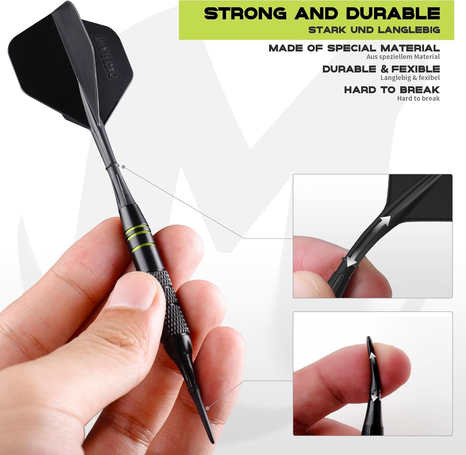 Soft Tip Dart 3Pcs+Durable Moulded Flights,Plastic Darts Set with Extra 30 Pcs Soft Tips+Carry Box, Electronic Darts,Dart for Electronic Dartboard,
