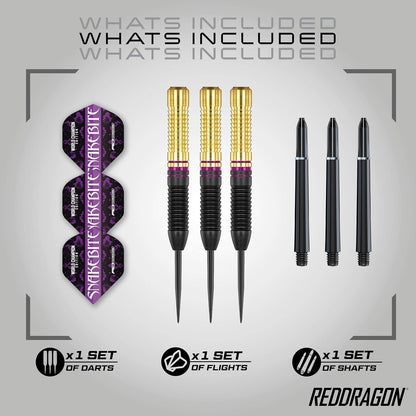 Professional Player Brass Darts Set with Flights and Shafts (Stems)