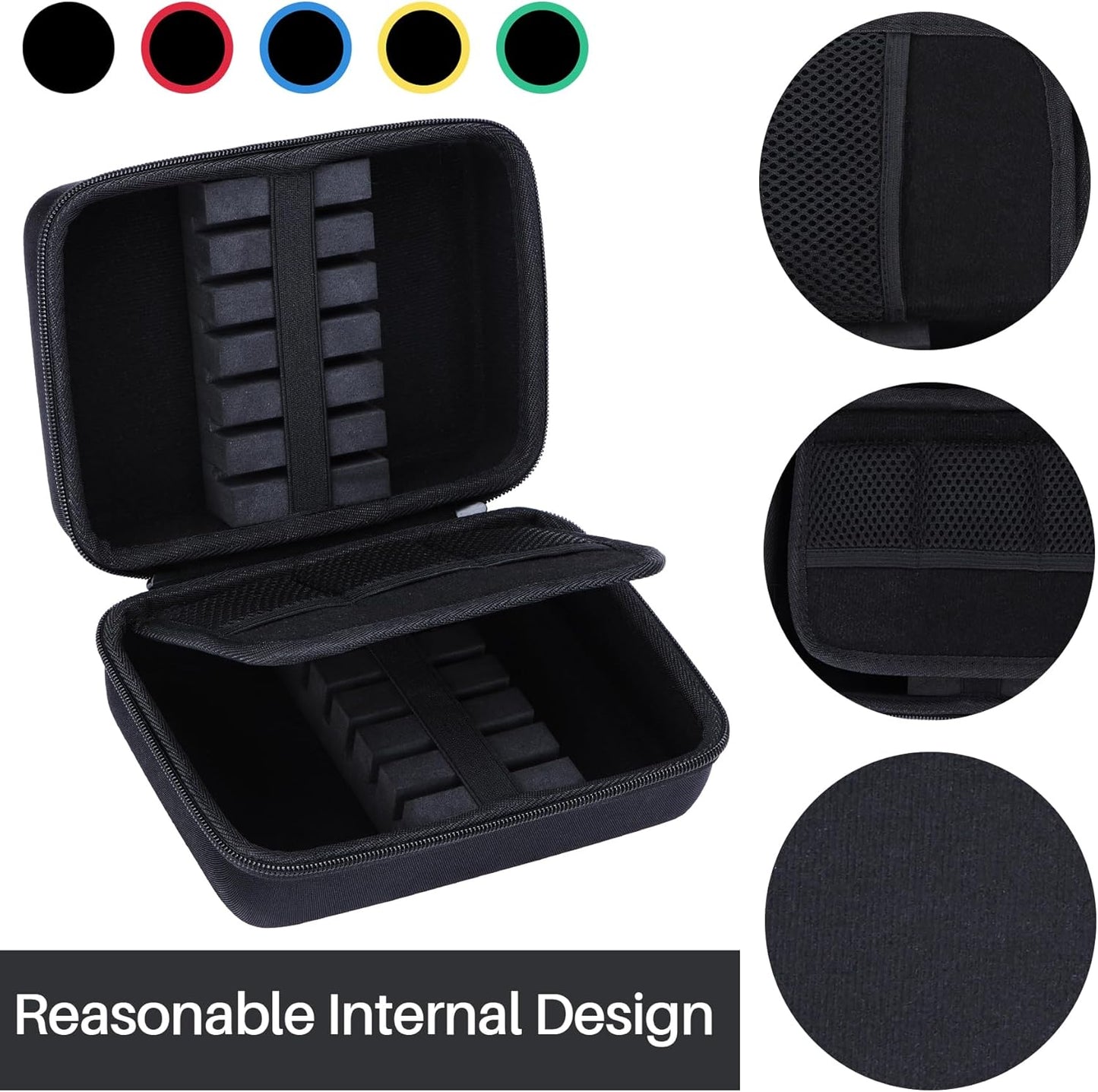 Hard Case Compatible with Steel Tip or Soft Tip Darts Set, Storage Holder Fits for Dart Tips Shafts Flights and Accessories (Black Case)