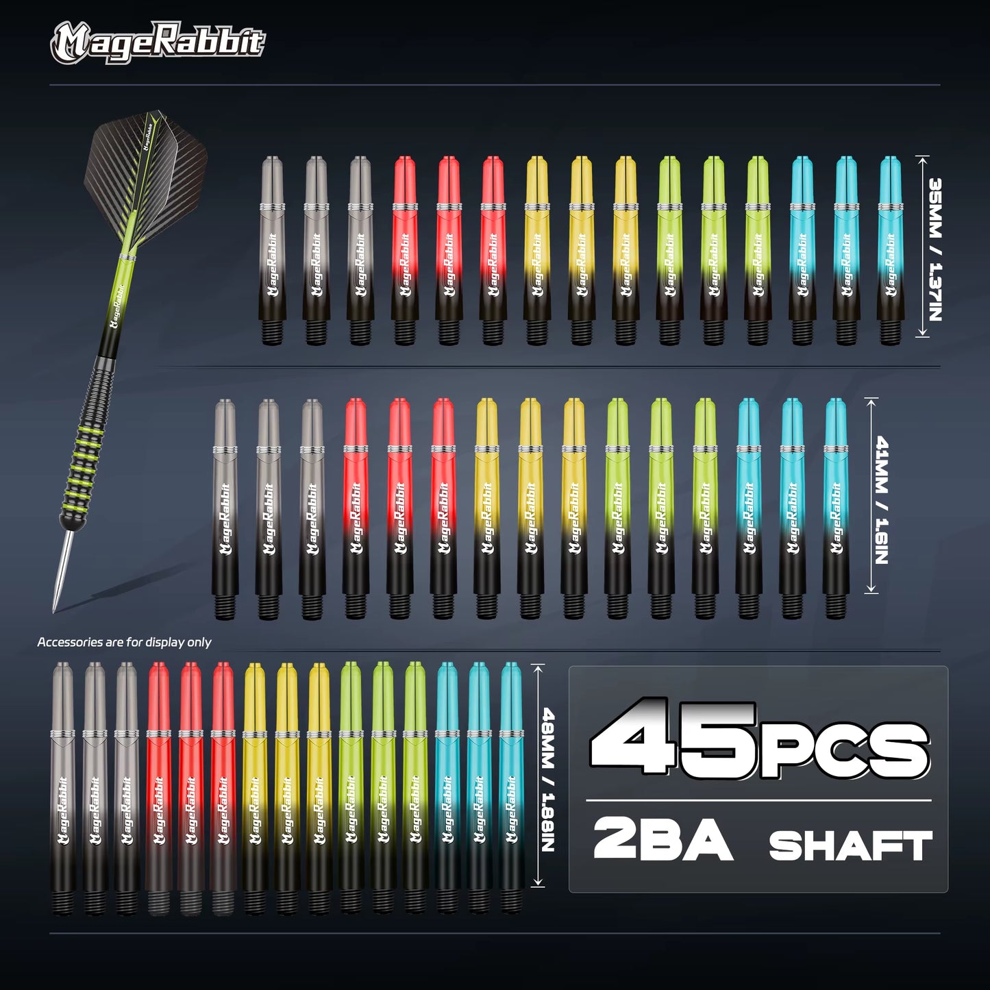 Magerbbit Darts 195 Piece Bumper Darts Accessory Pack, Dart Accessories Kit